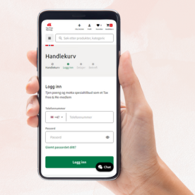 Logg inn eller fortsett som gjest for å fullføre din Klikk & hent bestilling