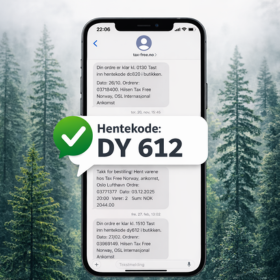 Klikk & hent hentekode får du på SMS når ordren er ferdig plukket